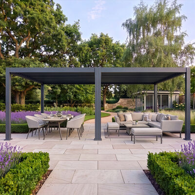 Eden Pergola 6 x 4  Pergola - Grey (3 x 4 Pergola x 2 with 3m Jointing Kit)
