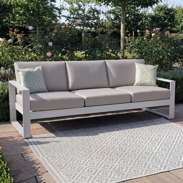 Amalfi 3 Seat Sofa / White