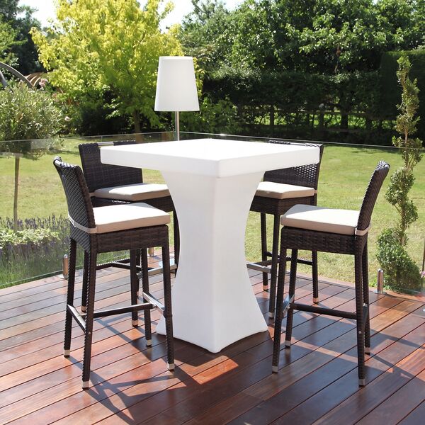 4 Seat Bar Set - Stools x4 / Brown