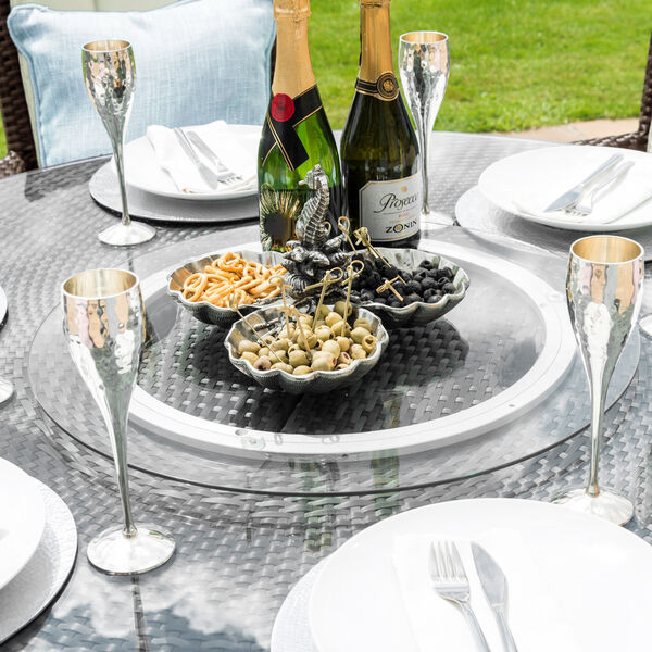 1350 Round Table with Ice Bucket and Lazy Susan / Grey