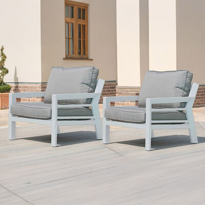New York Sofa Set - Armchairs x 2 / White