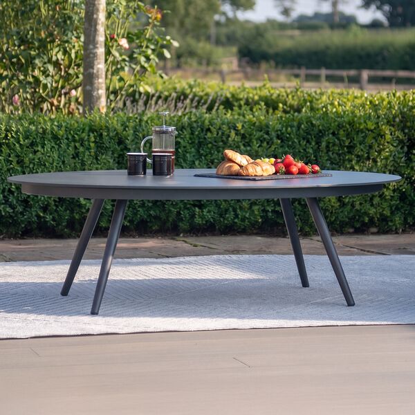 Ambition Oval Coffee Table (spray stone) / Grey
