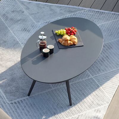 Ambition Oval Coffee Table (spray stone) / Grey