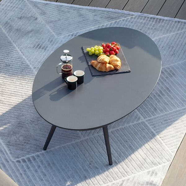 Ambition Oval Coffee Table (spray stone) / Grey