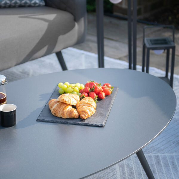 Ambition Oval Coffee Table (spray stone) / Grey