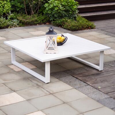Ethos Square Coffee Table / White Aluminium
