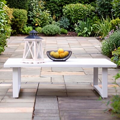 Ethos Square Coffee Table / White Aluminium