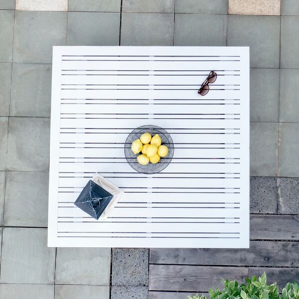 Ethos Square Coffee Table / White Aluminium