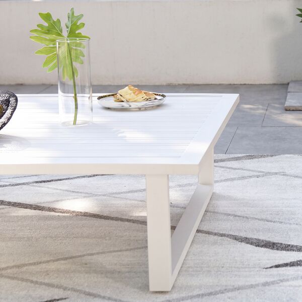 Ethos Square Coffee Table / White Aluminium