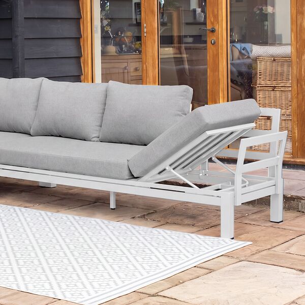 Oslo Large Corner Sofa/ White