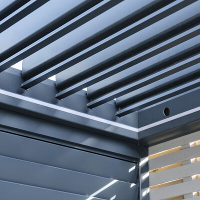 Eden Aluminium BBQ Shelter 3m x 1.4m Pergola - Grey