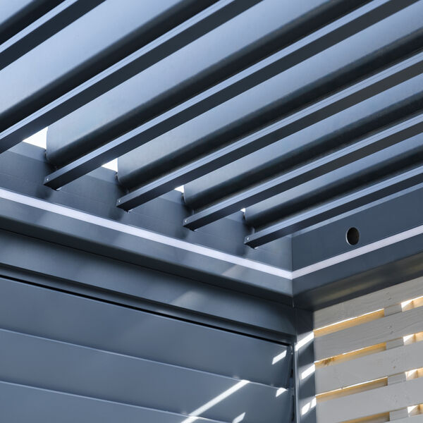 Eden Aluminium BBQ Shelter 3m x 1.4m Pergola - Grey