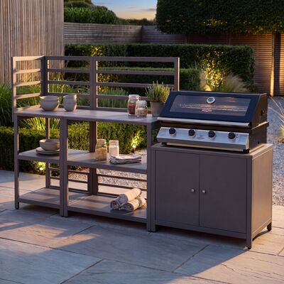 Napoli Outdoor Kitchen 3pc Set with BeefEater 1200E Series - 4 Burner Built In BBQ