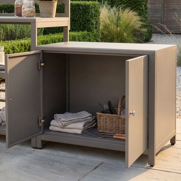Napoli Outdoor Kitchen 3pc Set with BeefEater 1200E Series - 4 Burner Built In BBQ