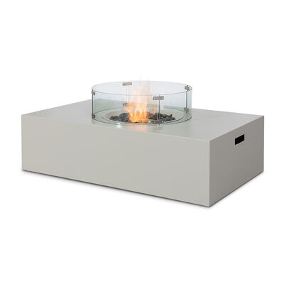 Maze - Rectangular Gas Fire Pit Coffee Table - Pebble White product image