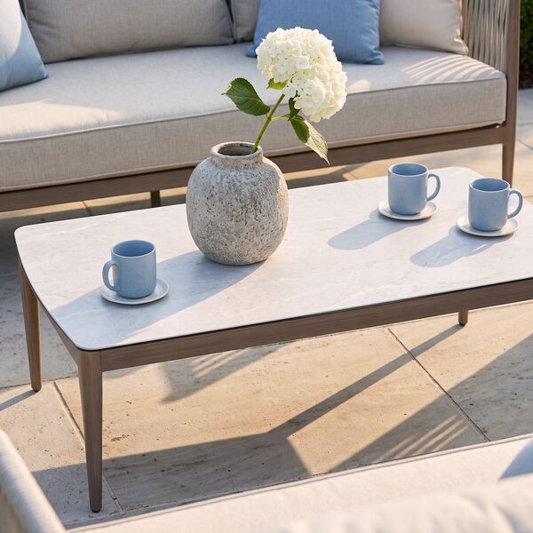 Havana Small Corner Sofa Set - Ceramic Glass