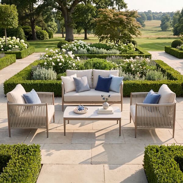 Havana 2 Seat Sofa Set - Natural Linen