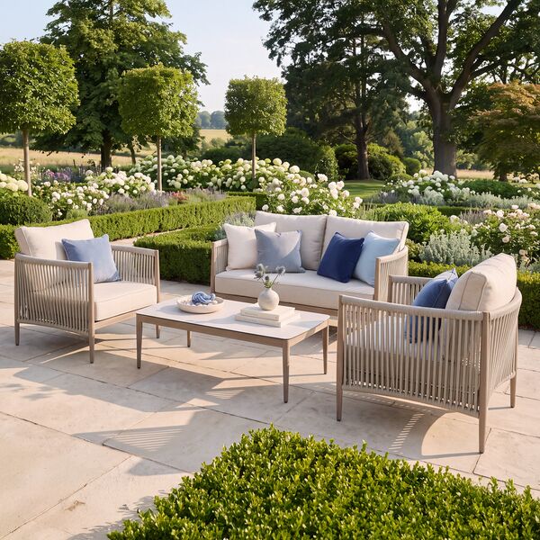 Havana 2 Seat Sofa Set - Natural Linen