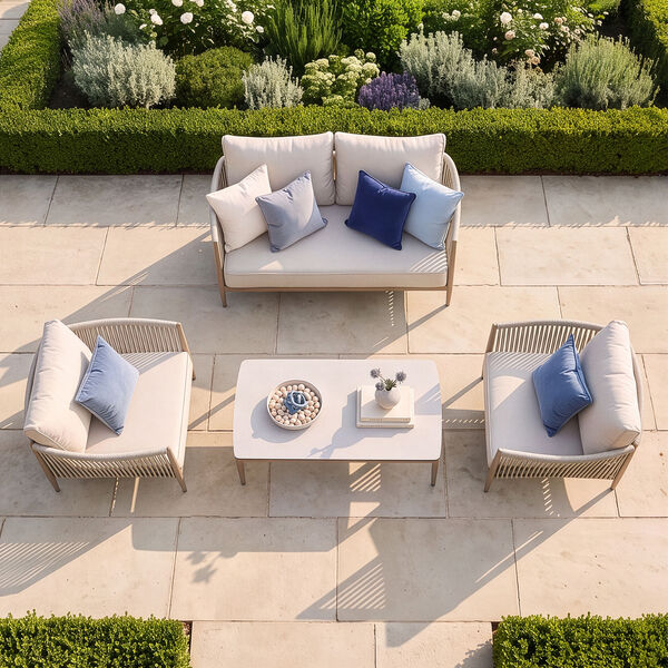 Havana 2 Seat Sofa Set - Natural Linen