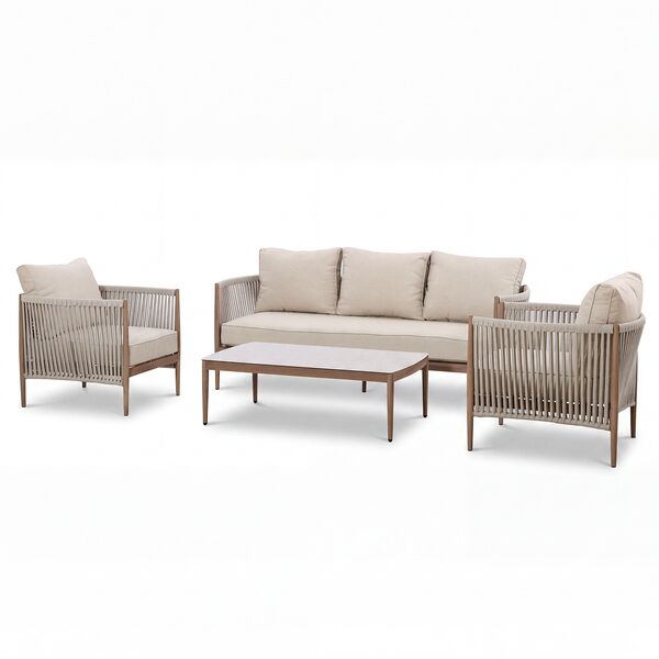 Havana 3 Seat Sofa Set - Ceramic Glass