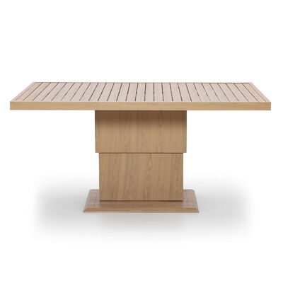 New York 3 Seat Sofa Set with Rising Table - Wood Effect