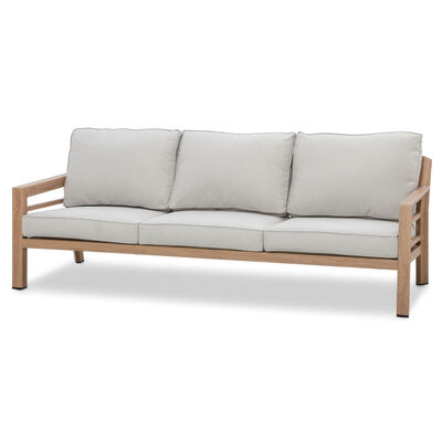 New York 3 Seat Sofa Set with Rising Table - Wood Effect