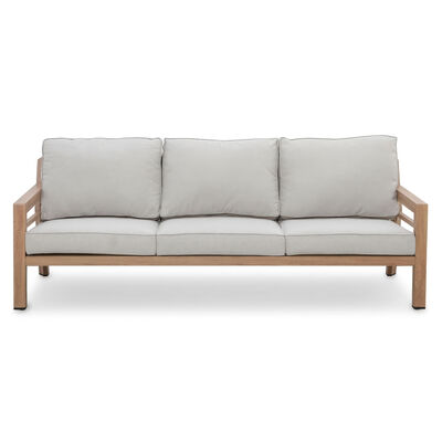 New York 3 Seat Sofa Set with Rising Table - Wood Effect