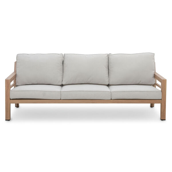 New York 3 Seat Sofa Set with Rising Table - Wood Effect