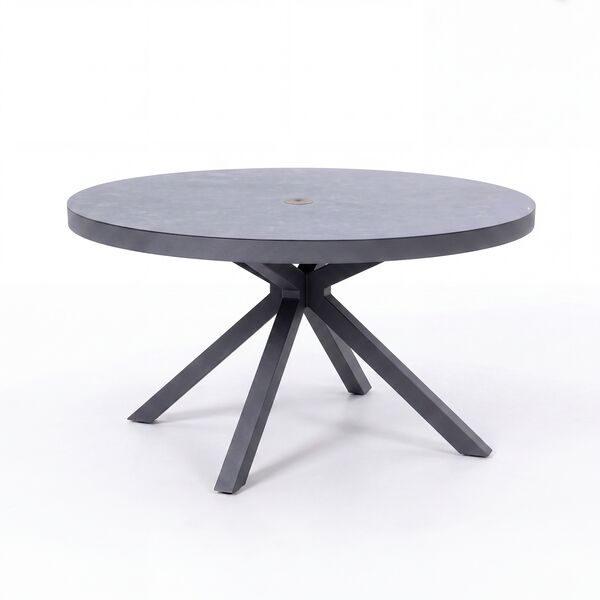 New York 6 Seat Round Dining Set / Dove Grey - Ceramic Glass