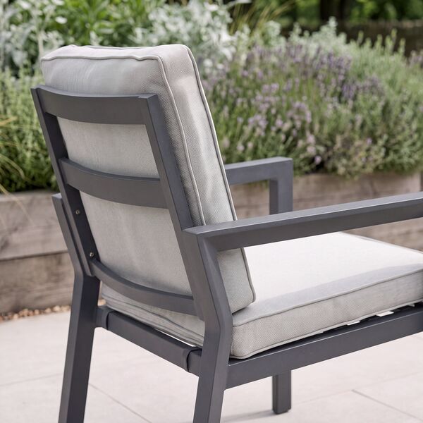 New York 8 Seat Oval Dining Set / Dove Grey - Ceramic Glass