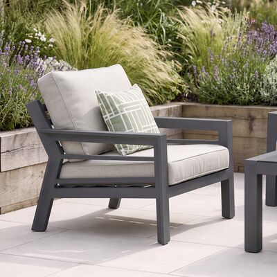 New York 3 Seat Sofa Set / Dove Grey - Ceramic Glass