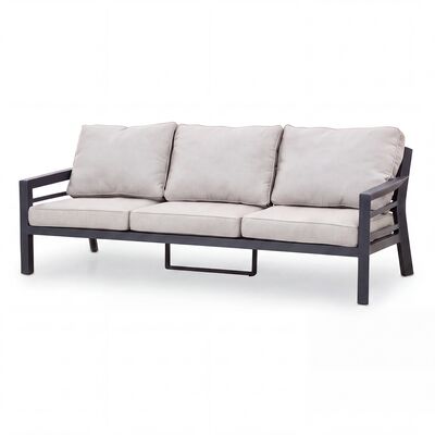 New York 3 Seat Sofa Set / Dove Grey - Ceramic Glass