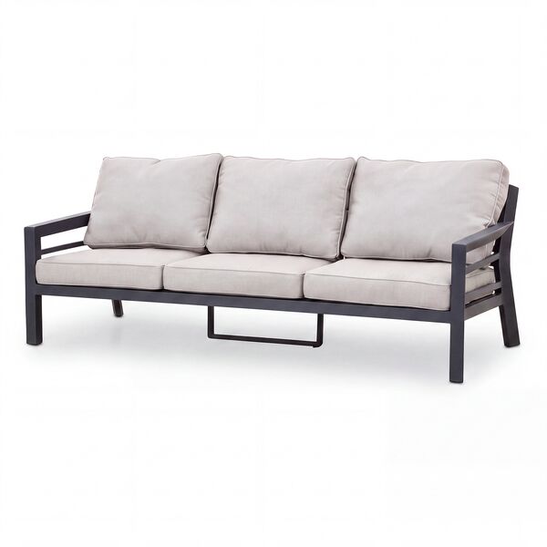 New York 3 Seat Sofa Set / Dove Grey - Ceramic Glass