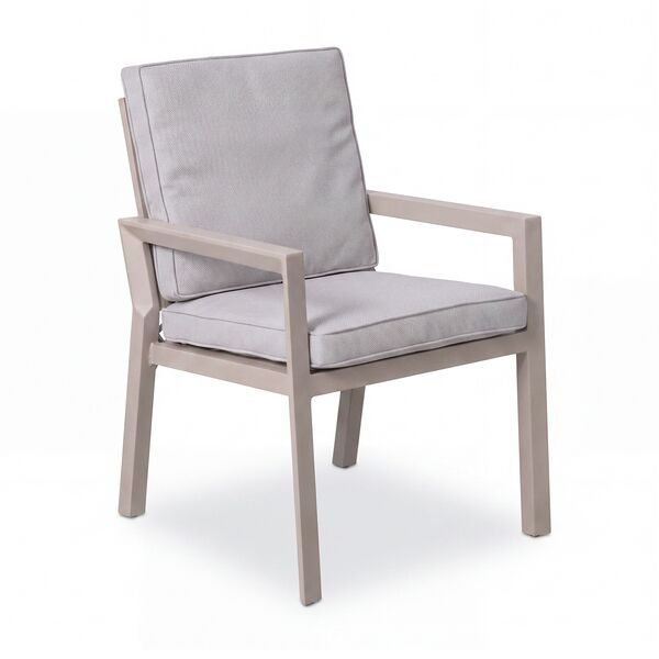 New York 6 Seat Round Ceramic Glass Dining Set - Latte