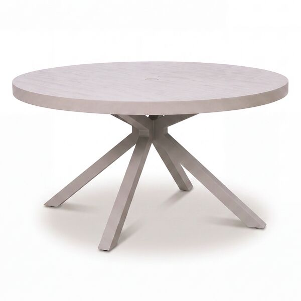 New York 6 Seat Round Ceramic Glass Dining Set - Latte