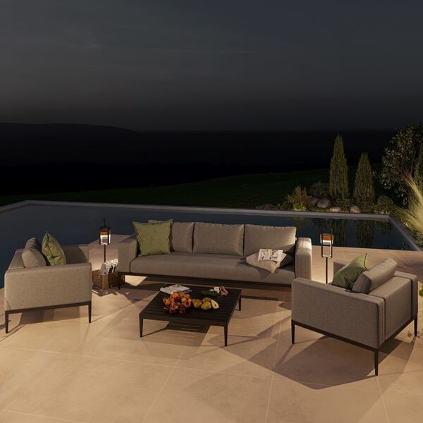 Maze - Outdoor Fabric Eve 3 Seat Sofa Set - Flanelle product image