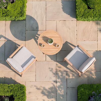 New York 3 Piece Bistro Set - Wood Effect