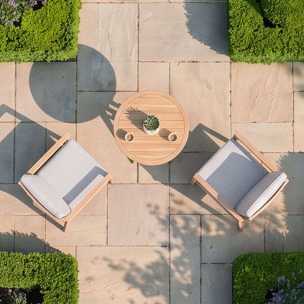 New York 3 Piece Bistro Set - Wood Effect