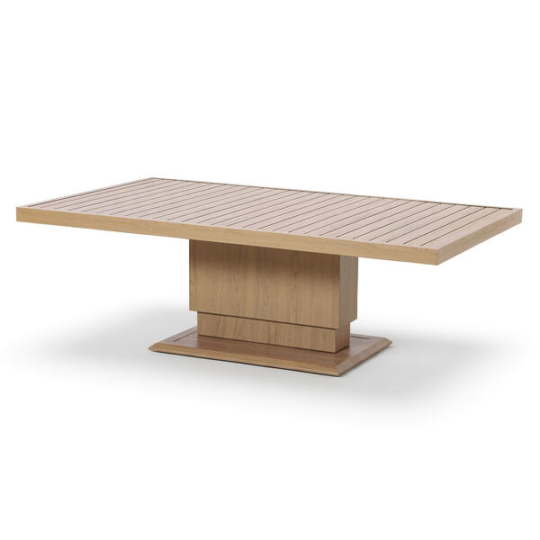 New York U-Shaped Sofa Set with Rising Table - Wood Effect