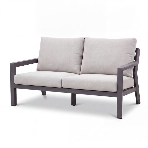New York 2 Seat Sofa Set / Dove Grey - Ceramic Glass