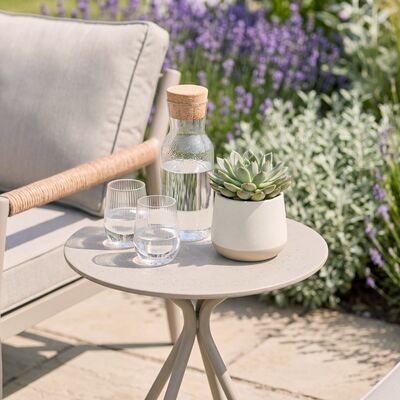 Cambridge Sunlounger Set - Honey Rope with Ivory Cushions