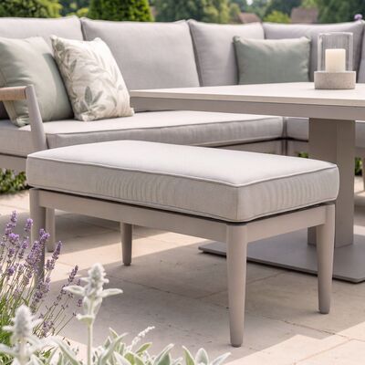 Cambridge Corner Dining Set Rising Table - Honey Rope with Ivory Cushions