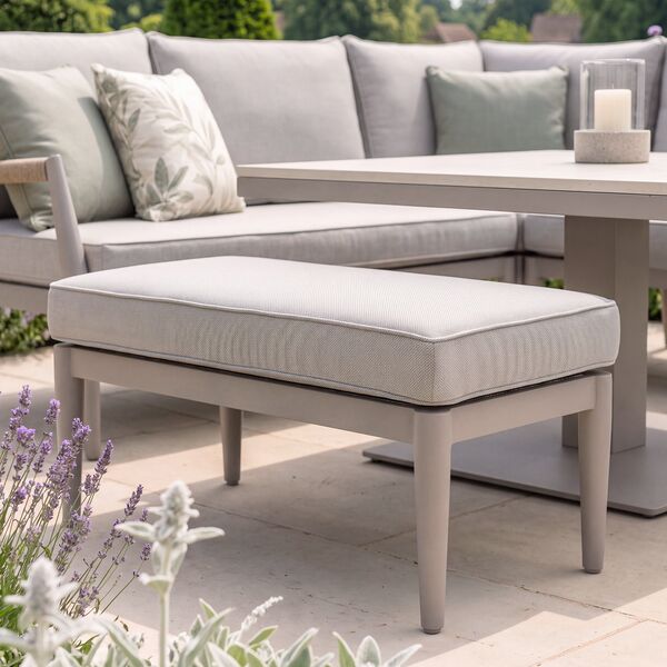Cambridge Corner Dining Set Rising Table - Honey Rope with Ivory Cushions