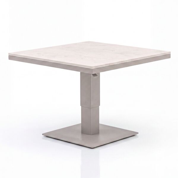 Cambridge Corner Dining Set Rising Table - Honey Rope with Ivory Cushions