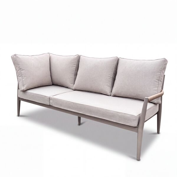 Cambridge Corner Dining Set Rising Table - Honey Rope with Ivory Cushions