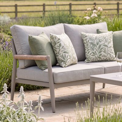Cambridge 2 Seat Lounge Set - Honey Rope with Ivory Cushions