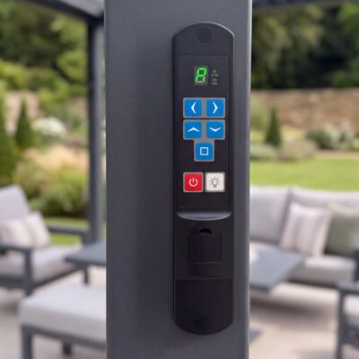 Aurora Aluminium Retractable Solar Roof Pergola 3 x 4 m - Grey