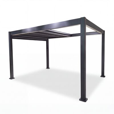 Aurora Aluminium Retractable Solar Roof Pergola 3 x 4 m - Grey