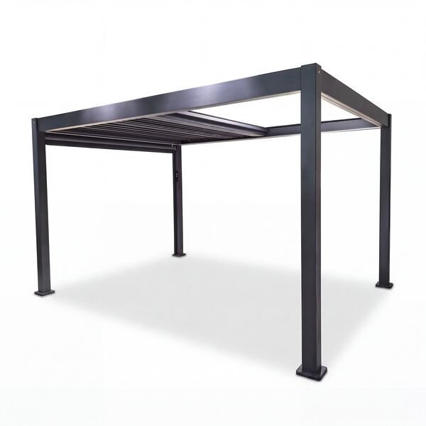 Aurora Aluminium Retractable Solar Roof Pergola 3 x 4 m - Grey