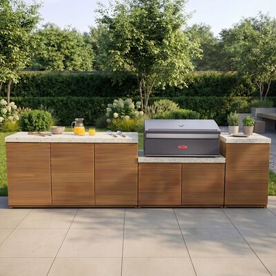 Antigua  Outdoor Kitchen Unit - Large Configuration / Beefeater 1700 Series BBQ
